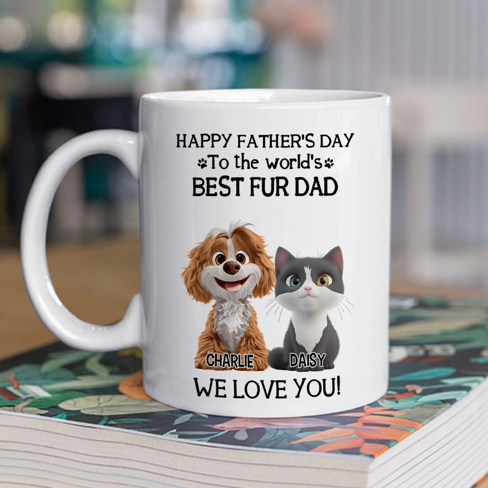 Custom Father's day Birthday Gifts For Pet Dad, Pet Lovers • I Love You The Best Pet Dad - Personalized Coffee Mug