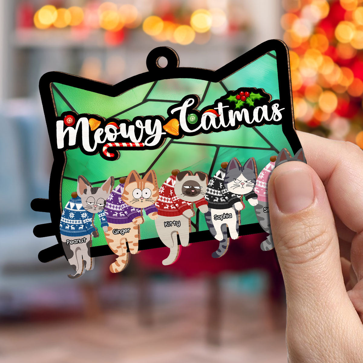 Have A Pawsome Christmas - Personalized Suncatcher Ornament