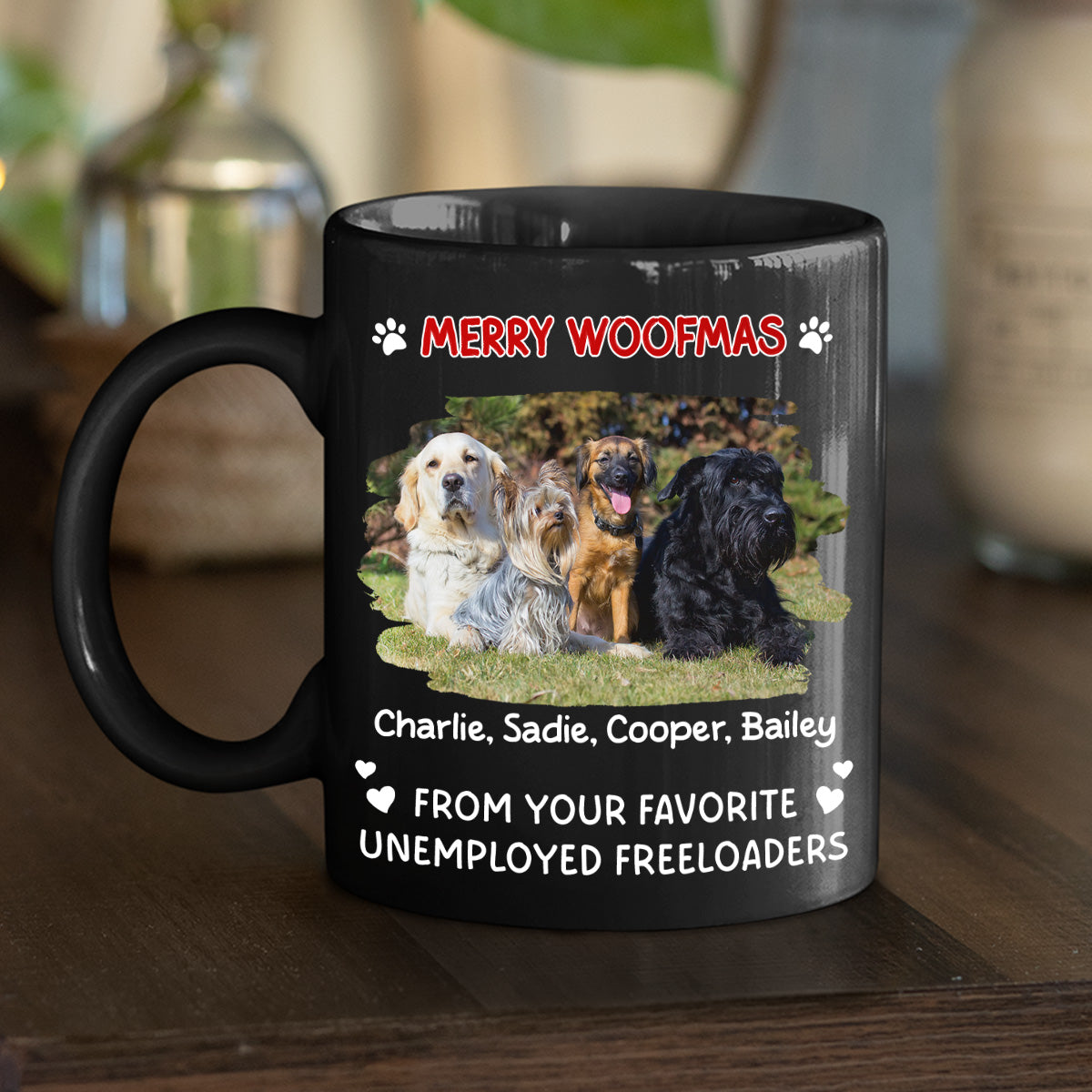 Custom Photo Christmas Birthday Gifts For Dog Lovers • Your Lovely Son Photo - Personalized Coffee Mug
