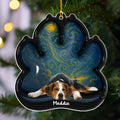 Custom Christmas Decor Home Birthday Gifts For Dog Mom, Dog Lovers • Lay Here With Me Photo - Personalized 3D Effect Acrylic Ornament