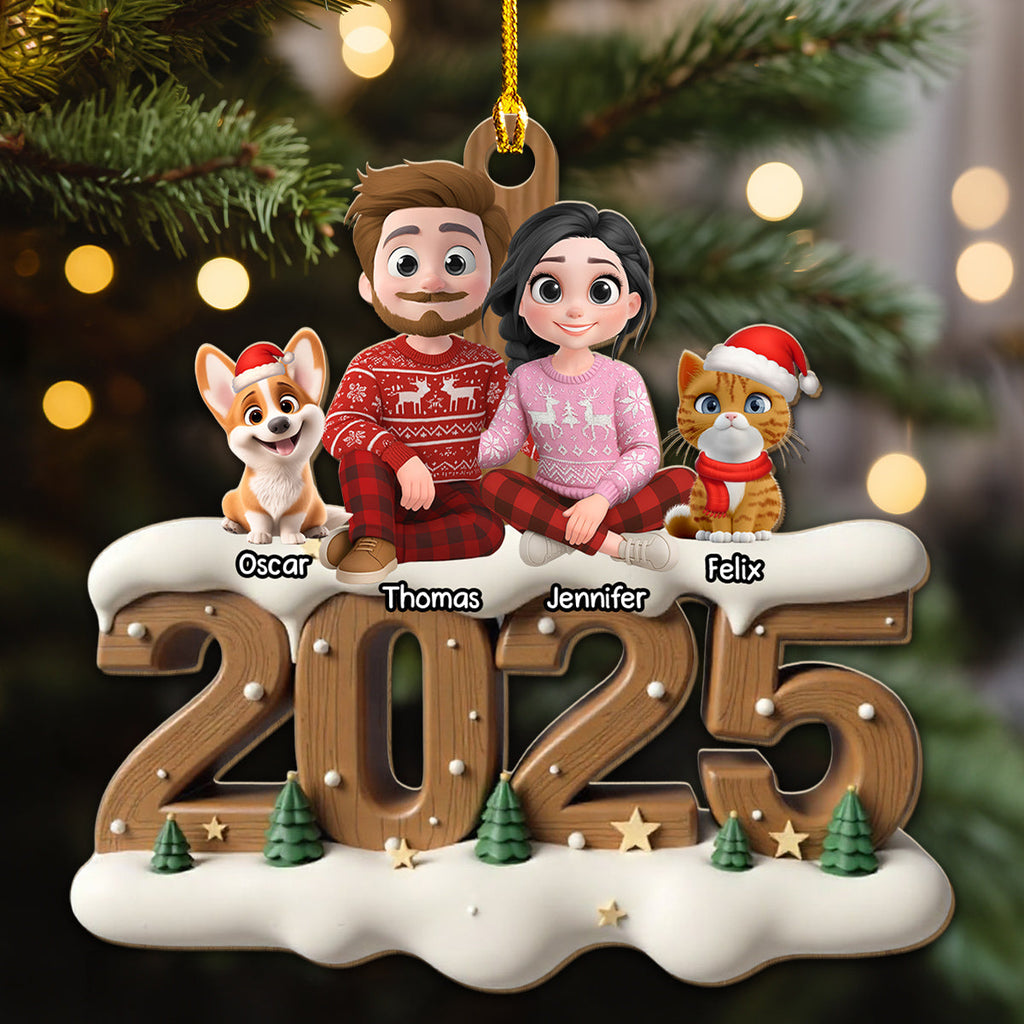 Custom Christmas Decor Home Birthday Gifts For Pet Lovers • From This Year Fur Ver - Personalized 3D Effect Wood Ornament