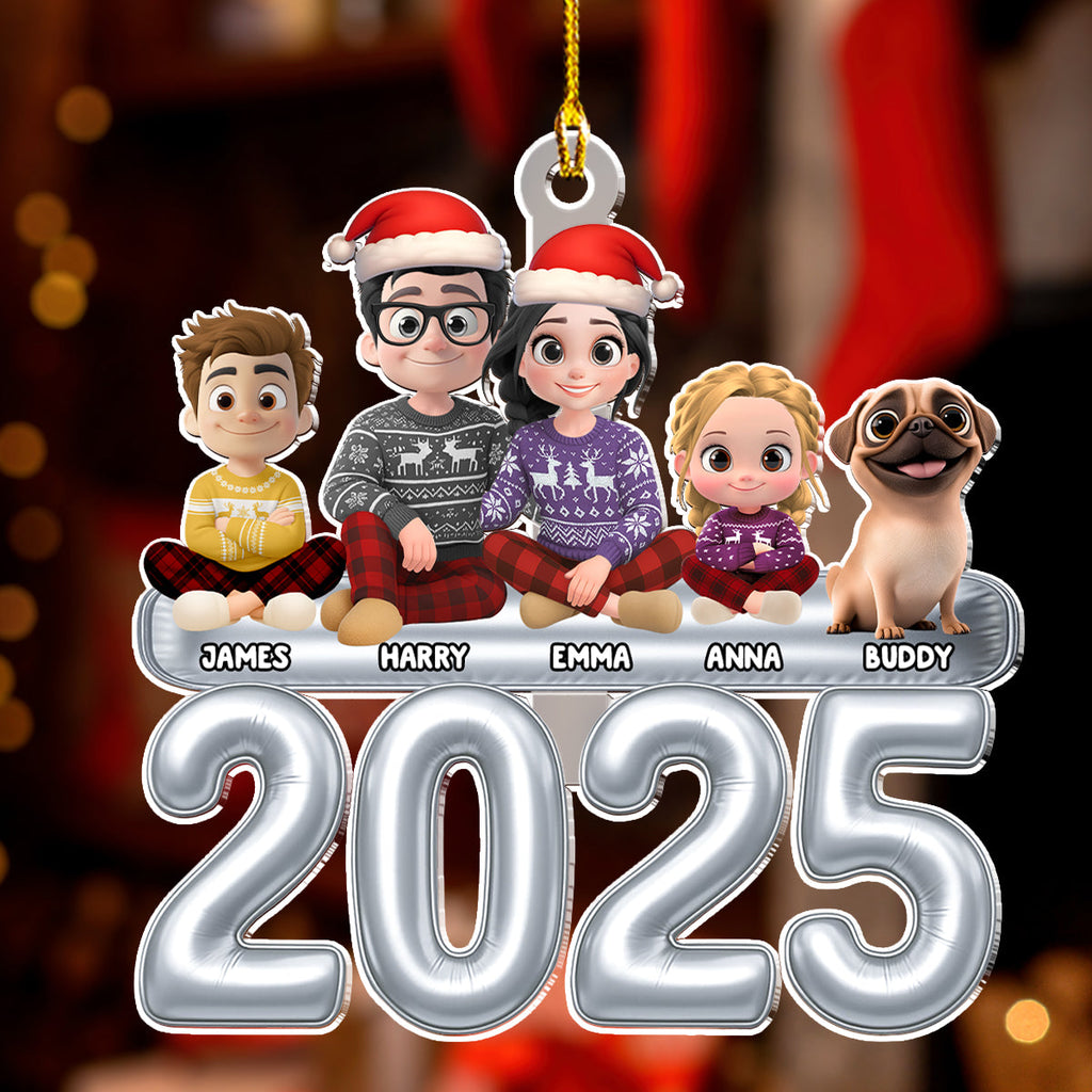 Custom Christmas Decor Home Birthday Gifts For Dog Lovers • Us And Our Children - Personalized Acrylic Ornament