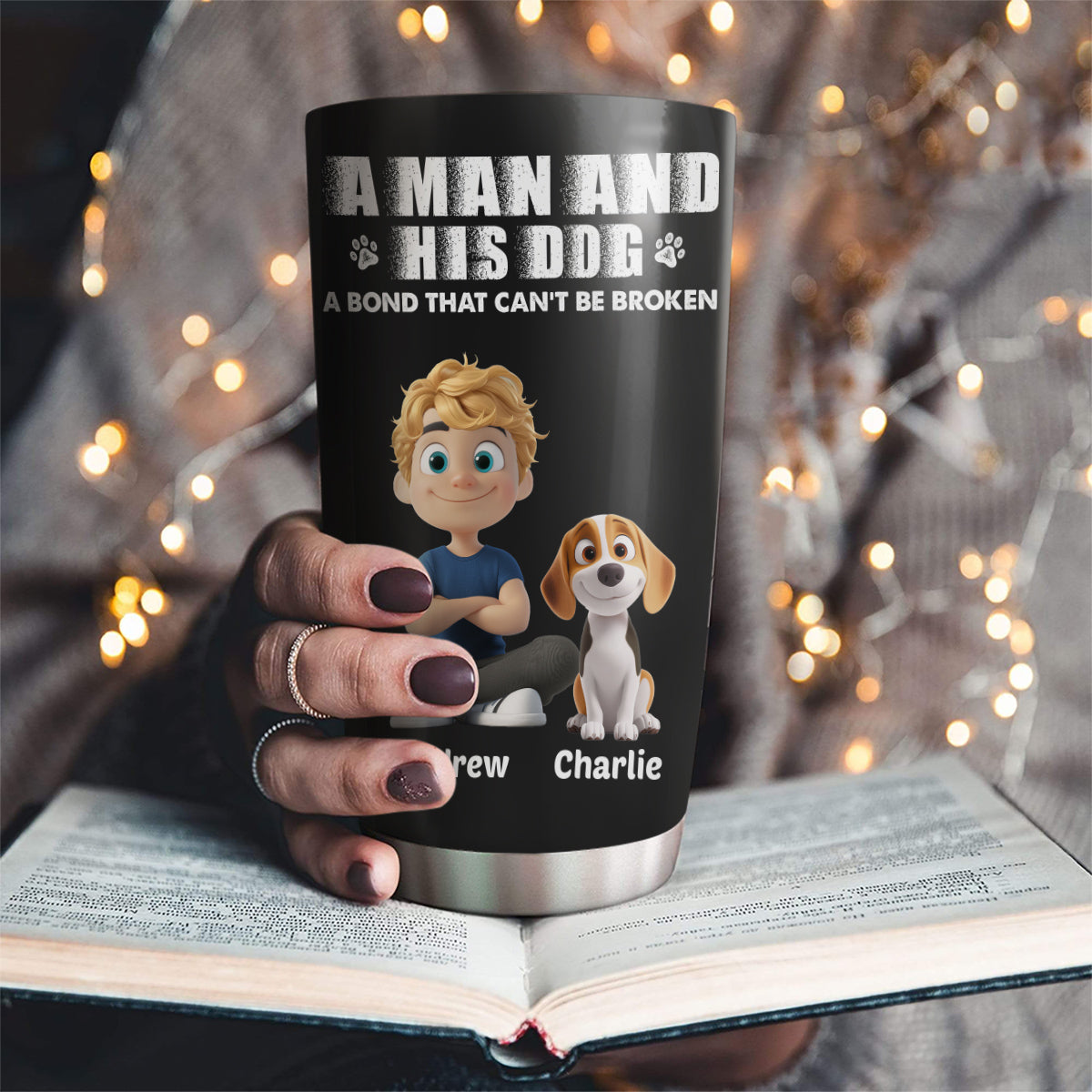 Custom Father's day Birthday Gifts For Dog Dad, Dog Lovers • Best Dog Dad Ever - Personalized Tumbler