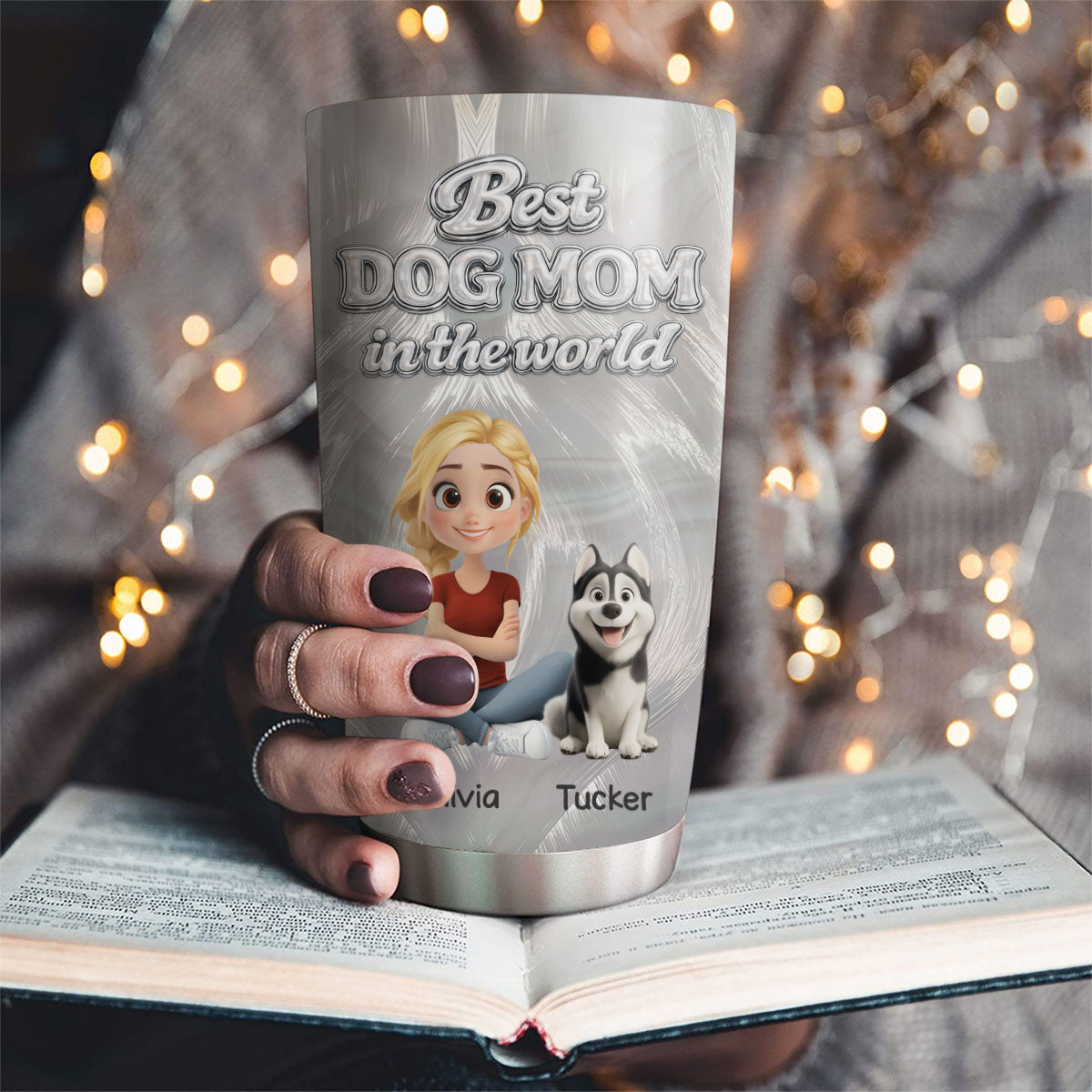 Custom Christmas Birthday Gifts For Dog Mom, Dog Lovers • Delusion Is Solution - Personalized 3D Effect Tumbler