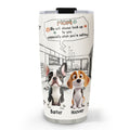 Custom Mother's Father's day Birthday Gifts For Dog Mom, Dog Lovers • Keep Staring At You When Eating - Personalized Tumbler