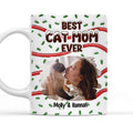 Custom Photo Mother's day Birthday Gifts For Cat Mom, Cat Lovers • Best Dog Mom Dad Cake Cat Photo - Personalized 3D Inflated Effect Mug