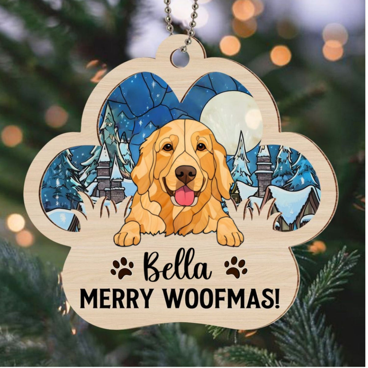 Holiday Cheer - Personalized Suncatcher Ornament