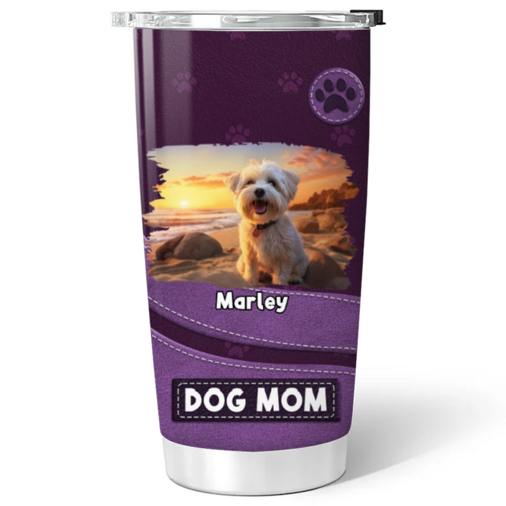 Custom Mother's day Birthday Gifts For Pet Mom, Pet Lovers • Life Is Better With Dogs Photo- Personalized Tumbler