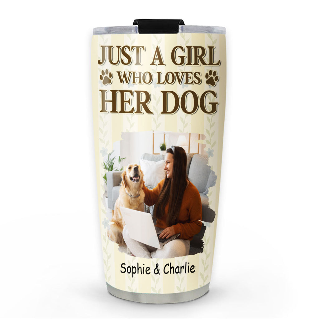 Custom Photo Christmas Birthday Gifts For Dog Mom, Dog Lovers • Out Of The Green Photo - Personalized Tumbler