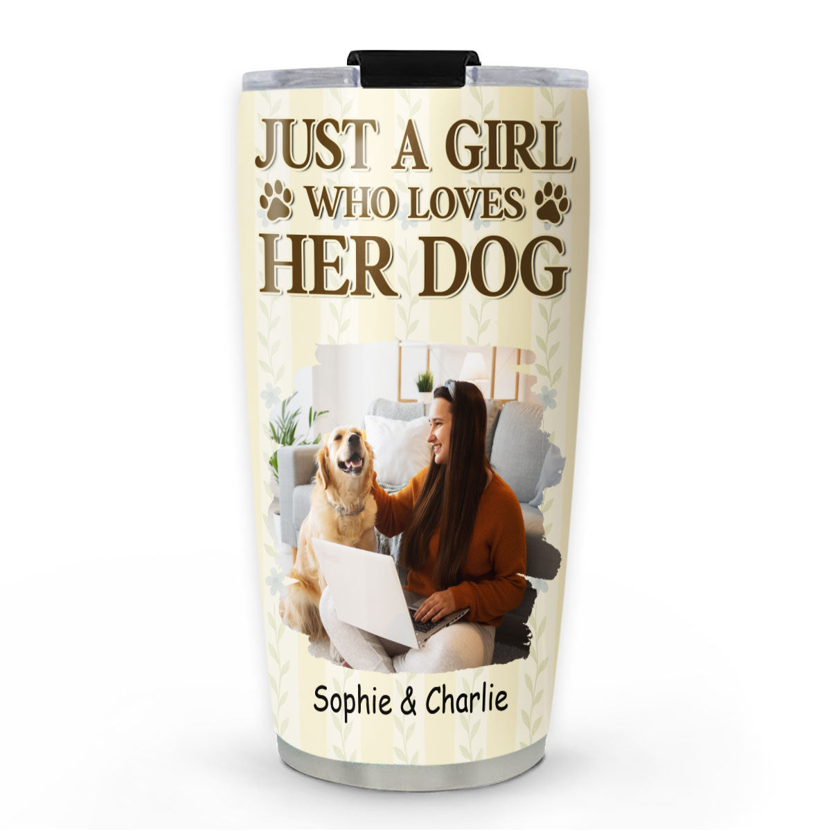 Custom Photo Christmas Birthday Gifts For Dog Mom, Dog Lovers • Out Of The Green Photo - Personalized Tumbler