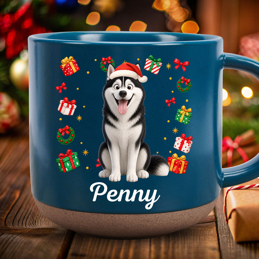 Pawsome Christmas - Personalized Pottery Mug