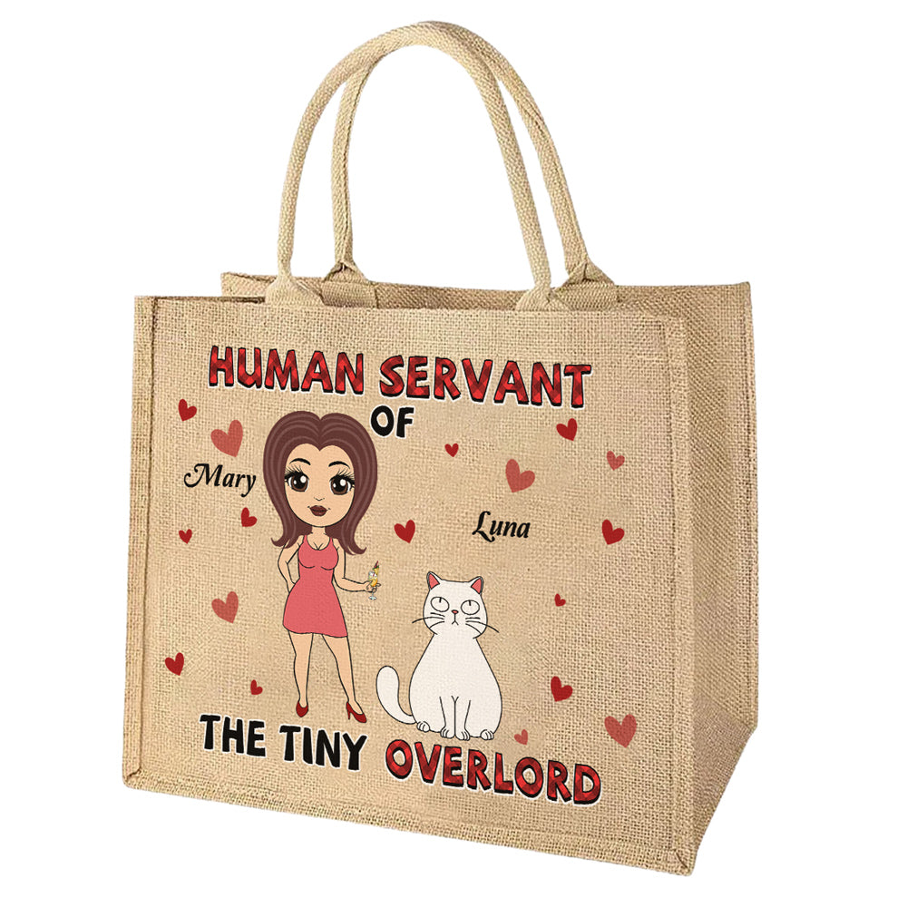 Cat Service - Personalized Jute Tote Bag