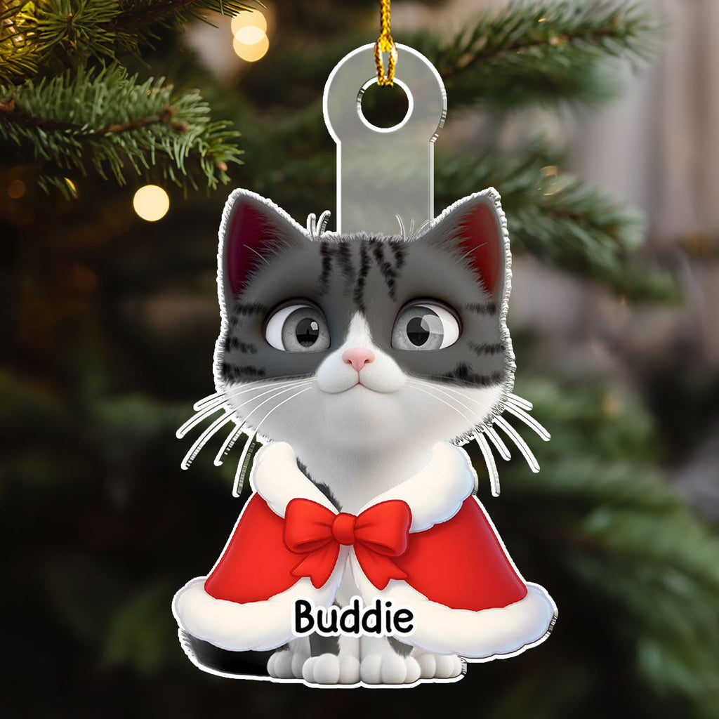 Custom Christmas Decor Home Birthday Gifts For Cat Lovers • Cartoonize Cat - Personalized Acrylic Ornament