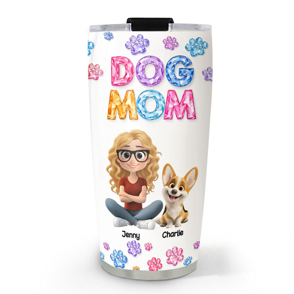 Custom Christmas Birthday Gifts For Dog Mom, Dog Lovers • You And Me Every Day - Personalized 3D Effect Tumbler