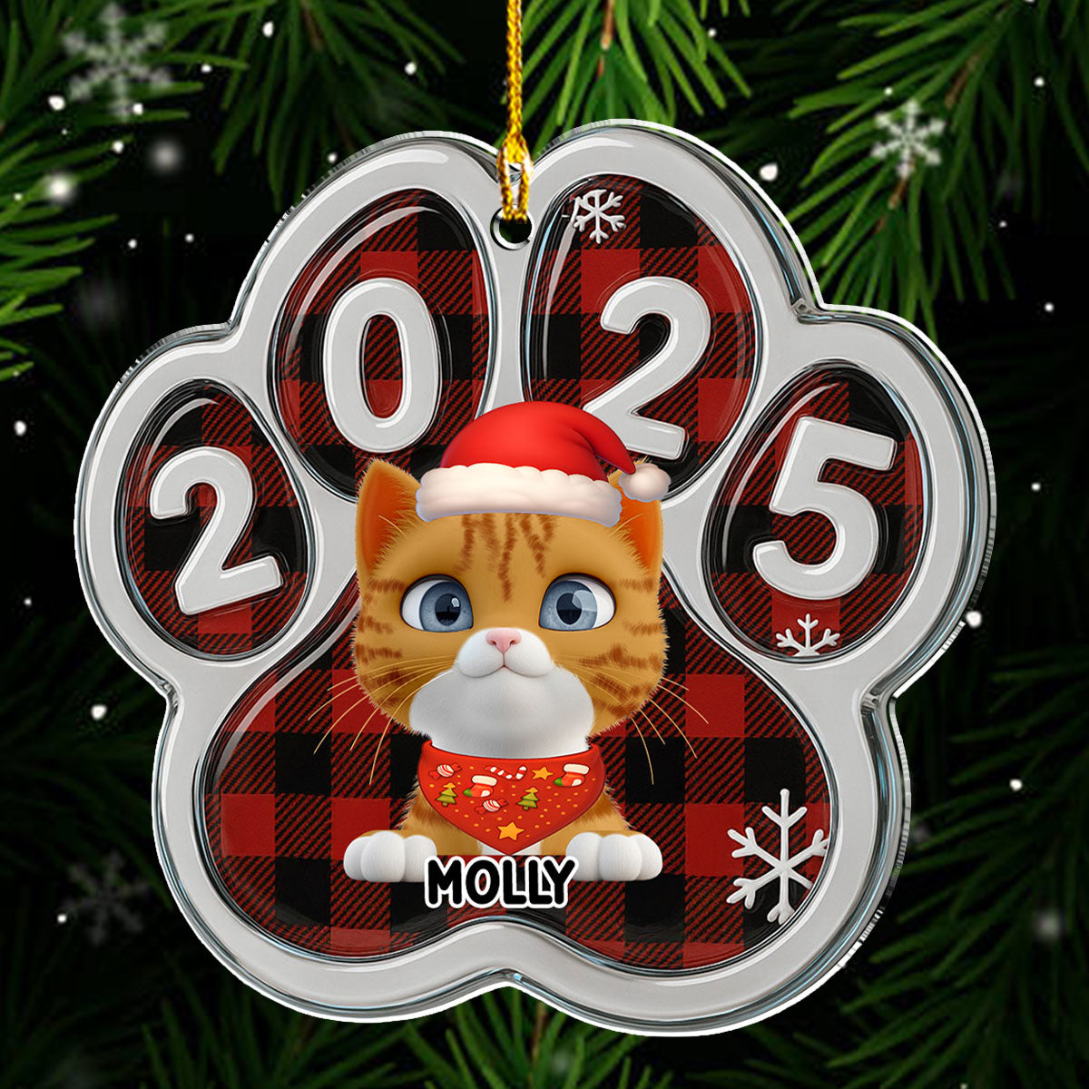 Custom Christmas Decor Home Birthday Gifts For Cat Lovers • Meowy Catmas People - Personalized Acrylic Ornament