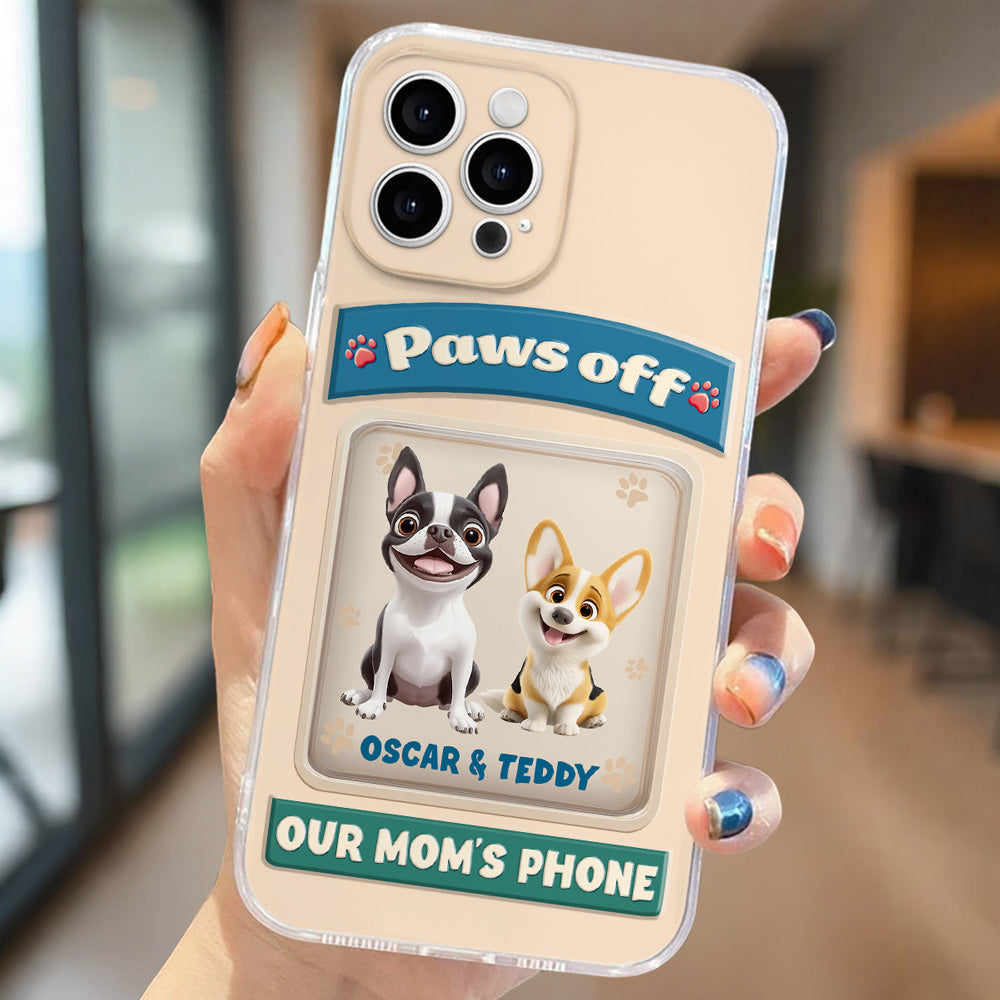 Paws Off This Phone - Personalized 3D Inflated Effect Phone Case