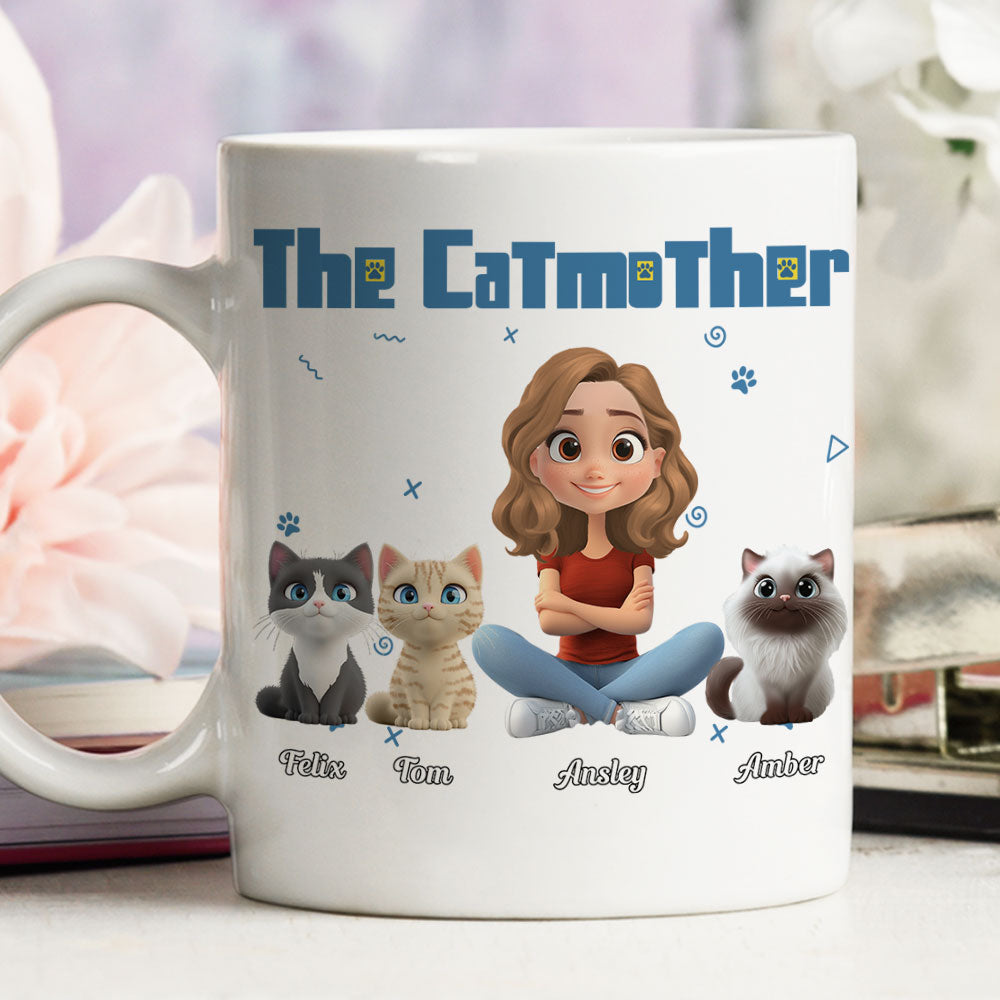 Custom Christmas Birthday Gifts For Cat Mom, Cat Lovers • I Am The Catmother - Personalized Coffee Mug