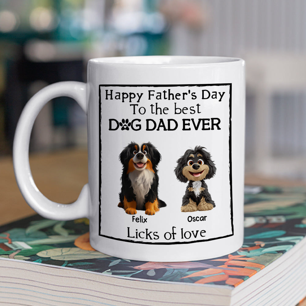 Custom Mother's Father's day Birthday Gifts For Dog Lovers • Licks Of Love - Personalized Coffee Mug