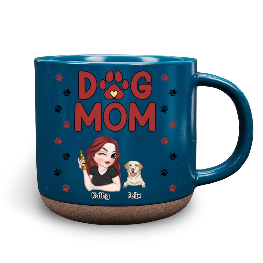 Custom Christmas Birthday Gifts For Dog Lovers • Lovely Dog Mom - Personalized Pottery Mug