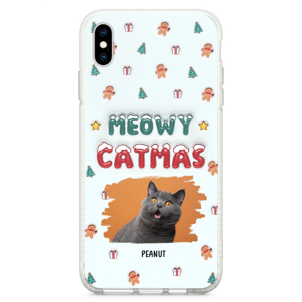 Christmas Cat Photo - Personalized 3D Inflated Effect Phone Case