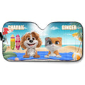 Custom Christmas Birthday Gifts Car Accessories for Pet Parents • Pet And Beach - Personalized Car Sunshade