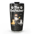 Custom Father's day Birthday Gifts For Cat Dad, Cat Lovers • The Cat Father - Personalized Tumbler