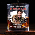 He Needs Dogs Photo - Personalized Whiskey Glass