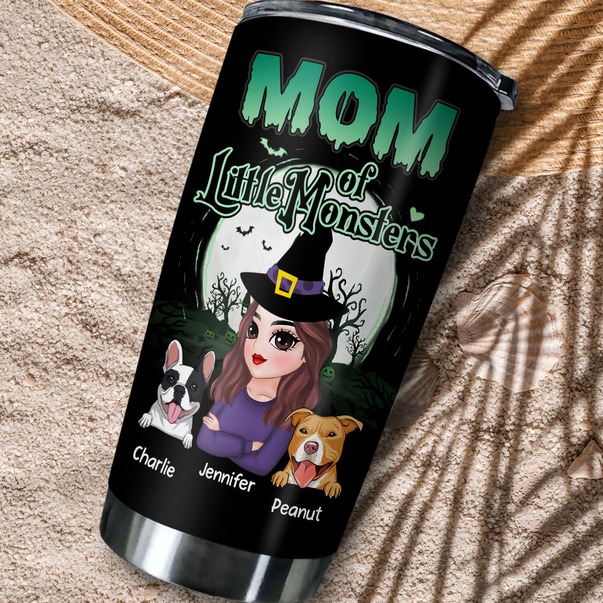 Custom Mother's day Birthday Gifts For Pet Mom, Pet Lovers • Mom Of Little Monsters - Personalized Tumbler