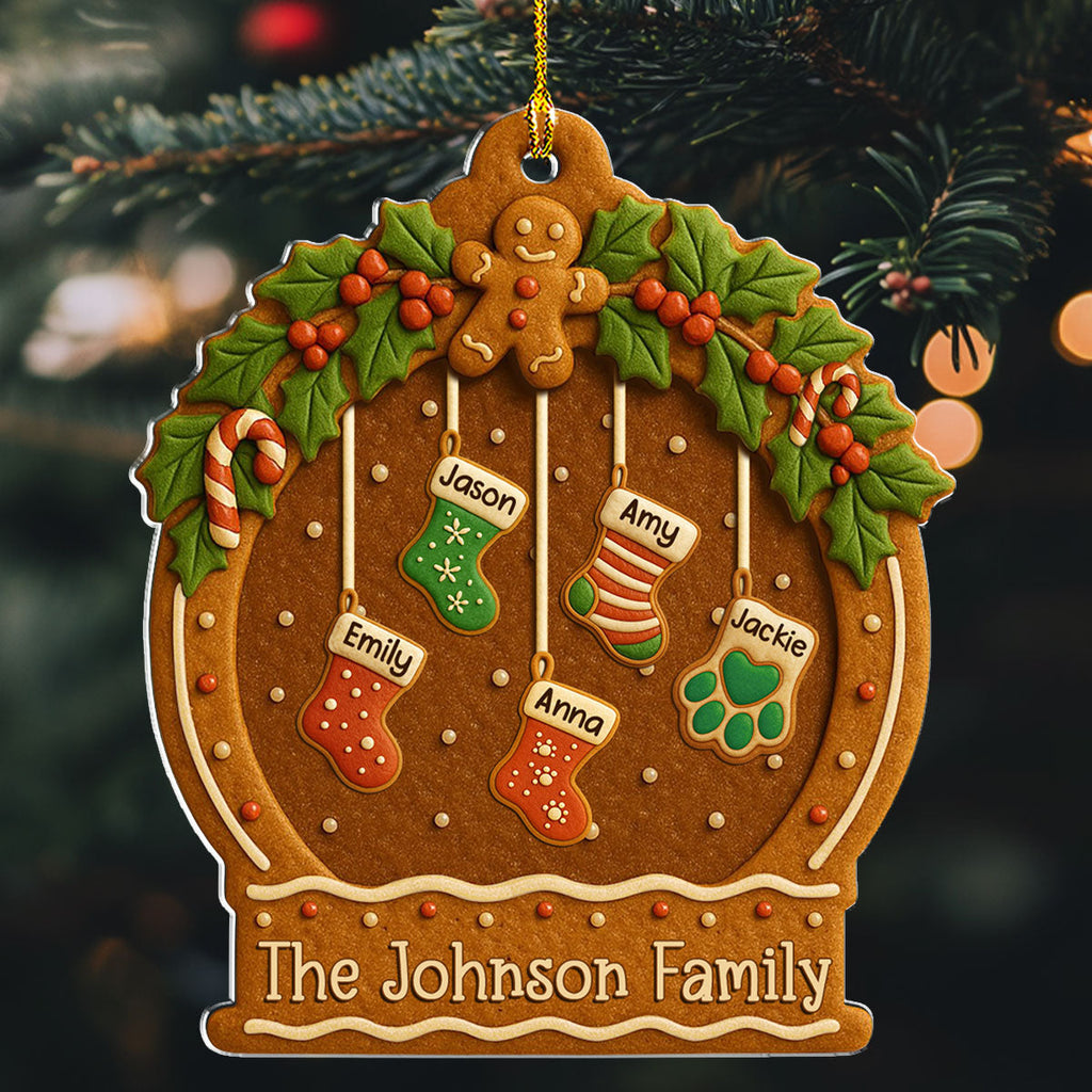Family Cookies Christmas - Personalized Acrylic Ornament