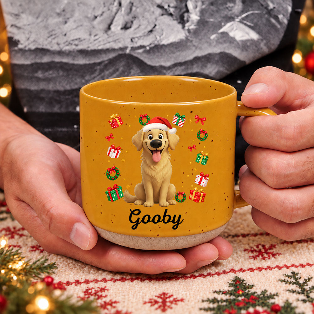 Pawsome Christmas - Personalized Pottery Mug