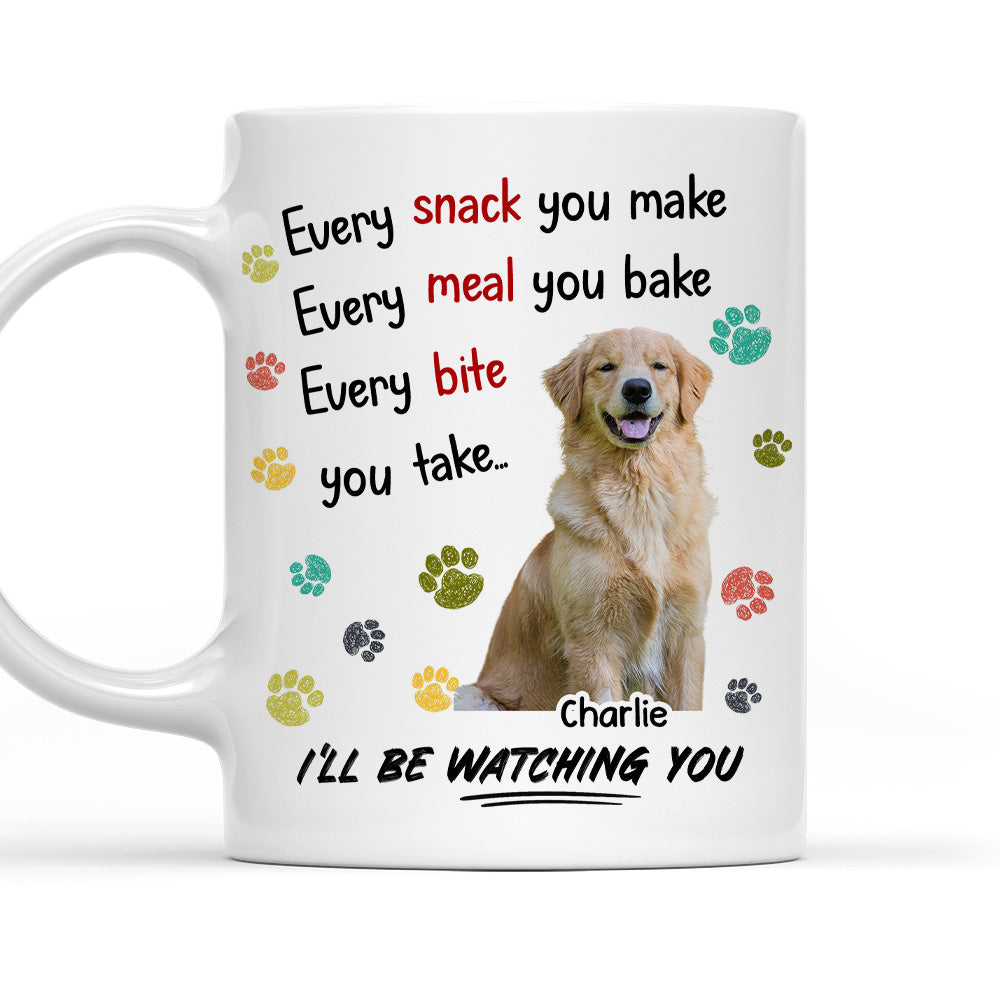 Custom Photo Mother's Father's day Birthday Gifts For Dog Lovers • Watching You Photo - Personalized Coffee Mug