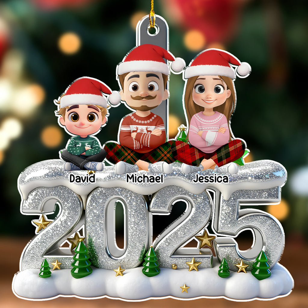Such A Glittery Year - Personalized 3D Effect Acrylic Ornament