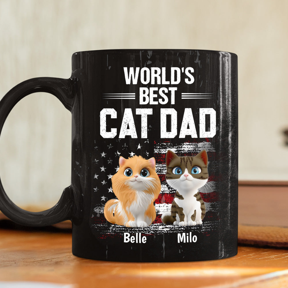 Custom Mother's Father's day Birthday Gifts For Cat Lovers • World Best Cat Dad - Personalized Coffee Mug