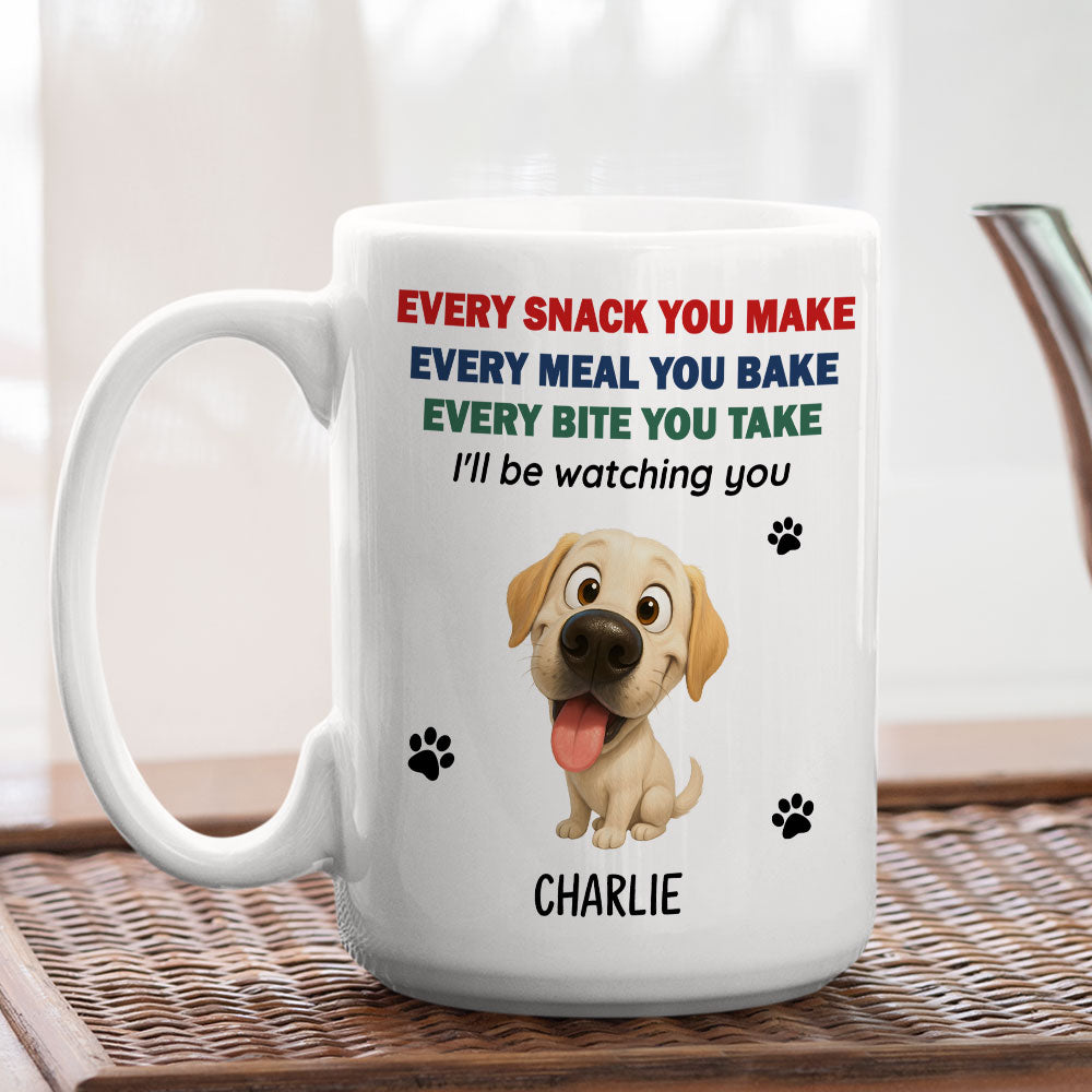Custom Christmas Birthday Gifts For Dog Lovers • Watching You Dad Mom - Personalized Coffee Mug