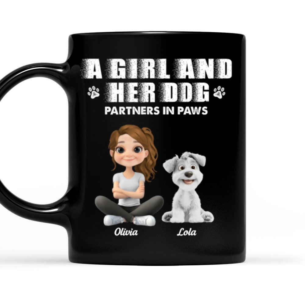 Custom Christmas Birthday Gifts For Dog Mom, Dog Lovers • Best Partner To Me - Personalized Coffee Mug
