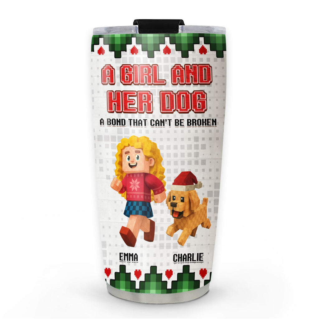 Custom Christmas Birthday Gifts For Dog Lovers • Me And My Dog Christmas - Personalized Tumbler