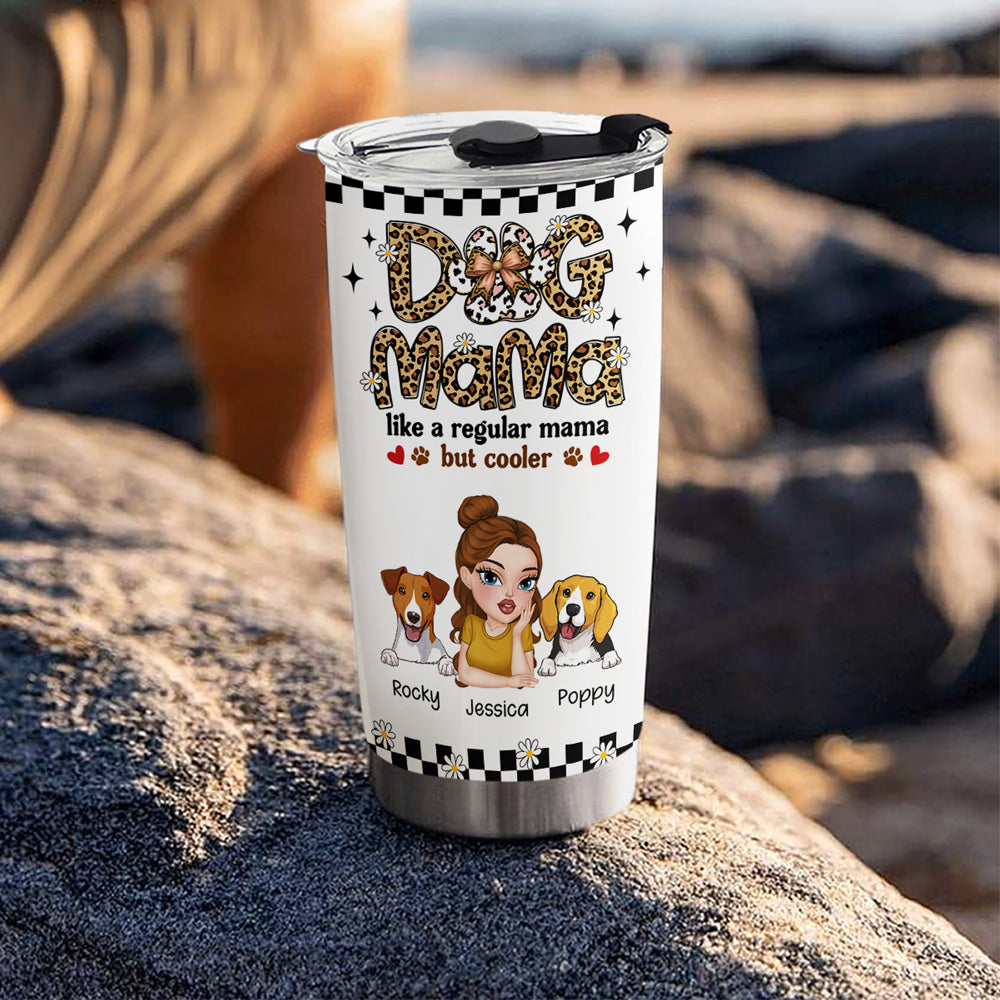 Custom Christmas Birthday Gifts For Dog Mom, Dog Lovers • Not A Regular Mom - Personalized Tumbler