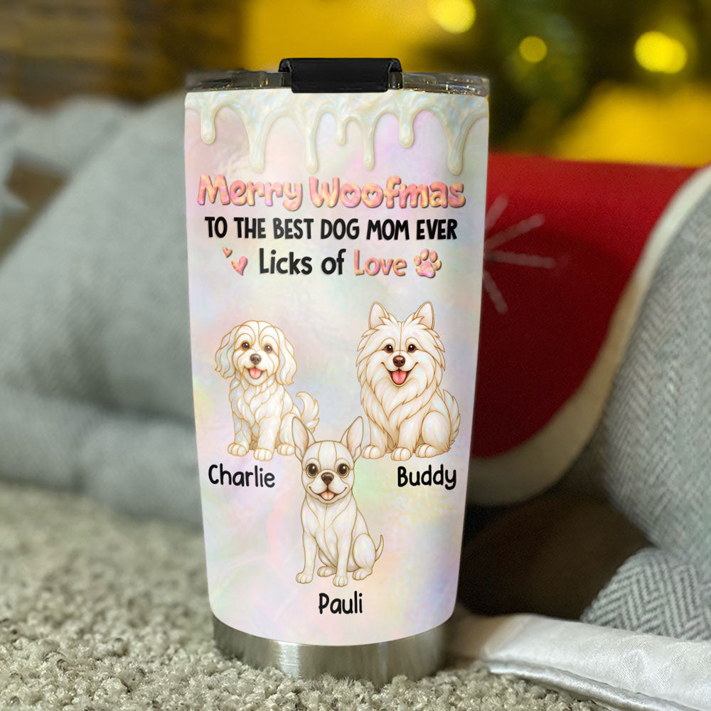 Custom Christmas Birthday Gifts For Dog Mom, Dog Lovers • Let Us Hang Out - Personalized 3D Effect Tumbler