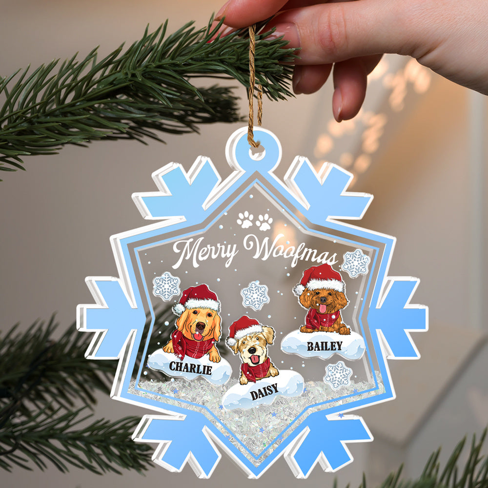 Woofy Dogmas - Personalized Acrylic Shaker Ornament