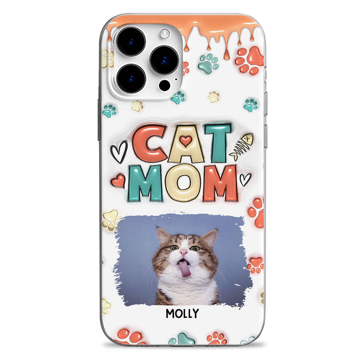 My Lovely Cat Photo - Personalized 3D Inflated Effect Phone Case