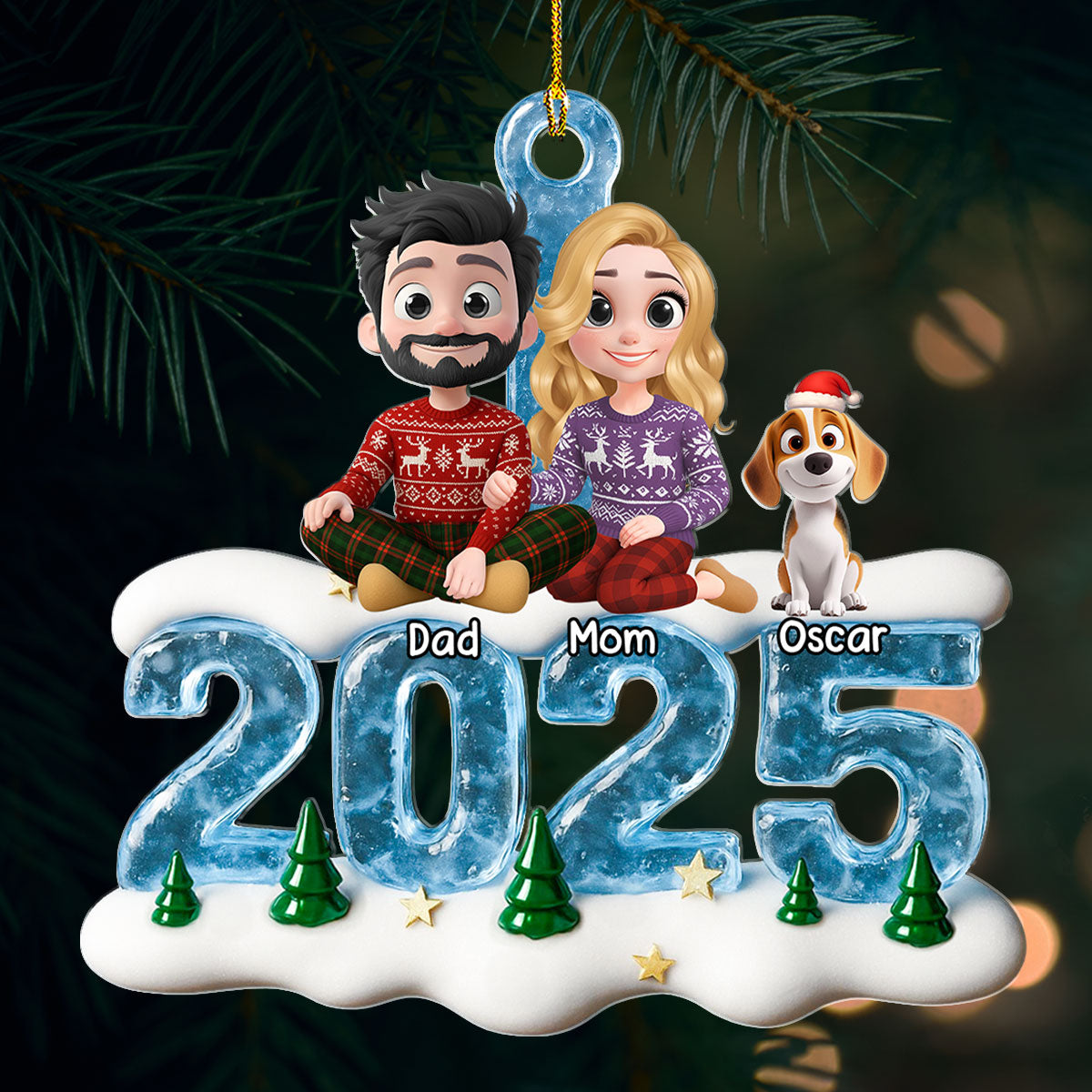 Custom Christmas Decor Home Birthday Gifts For Cat Lovers • We And Our Kids Ice - Personalized Acrylic Ornament
