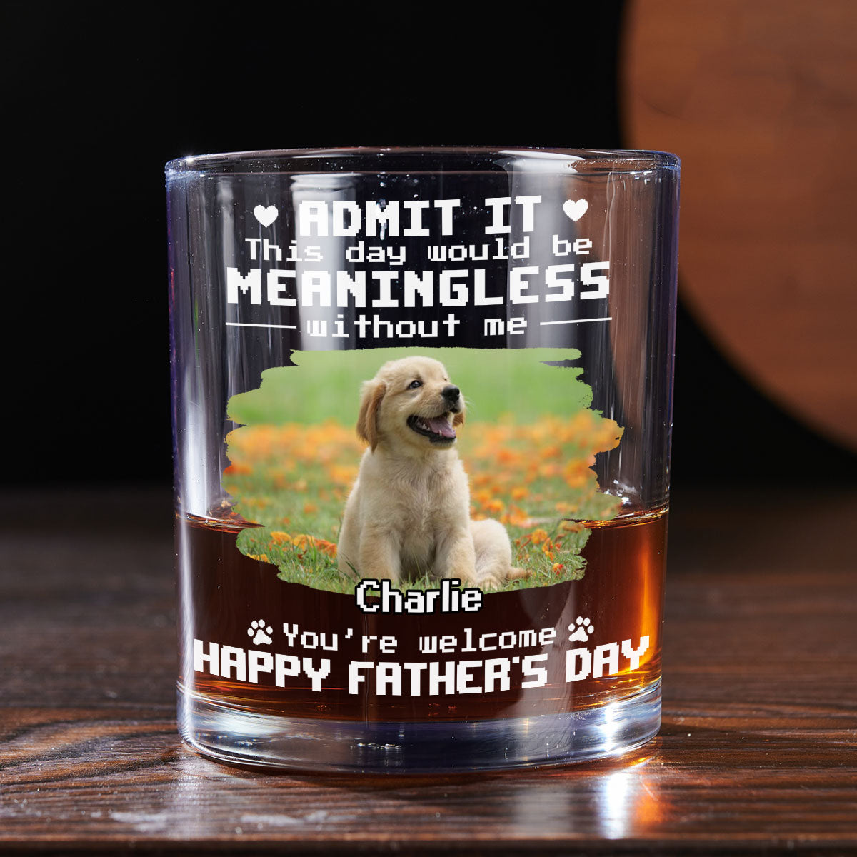 Thanks For Having Me Photo - Personalized Whiskey Glass