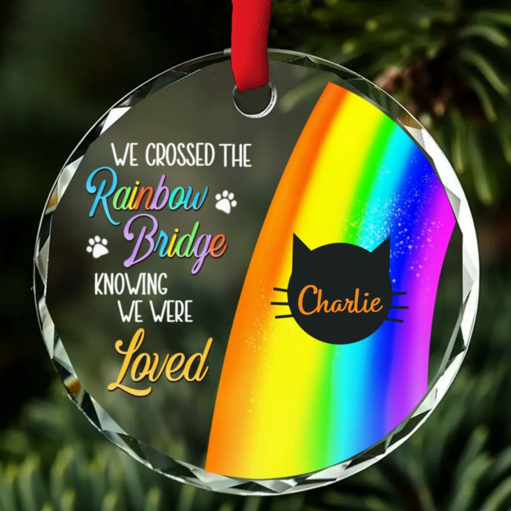 Custom Christmas Memorial Sympathy Gifts For Dogs, Cats • Thanks For Everything I Had A Great Time - Personalized Glass Ornament