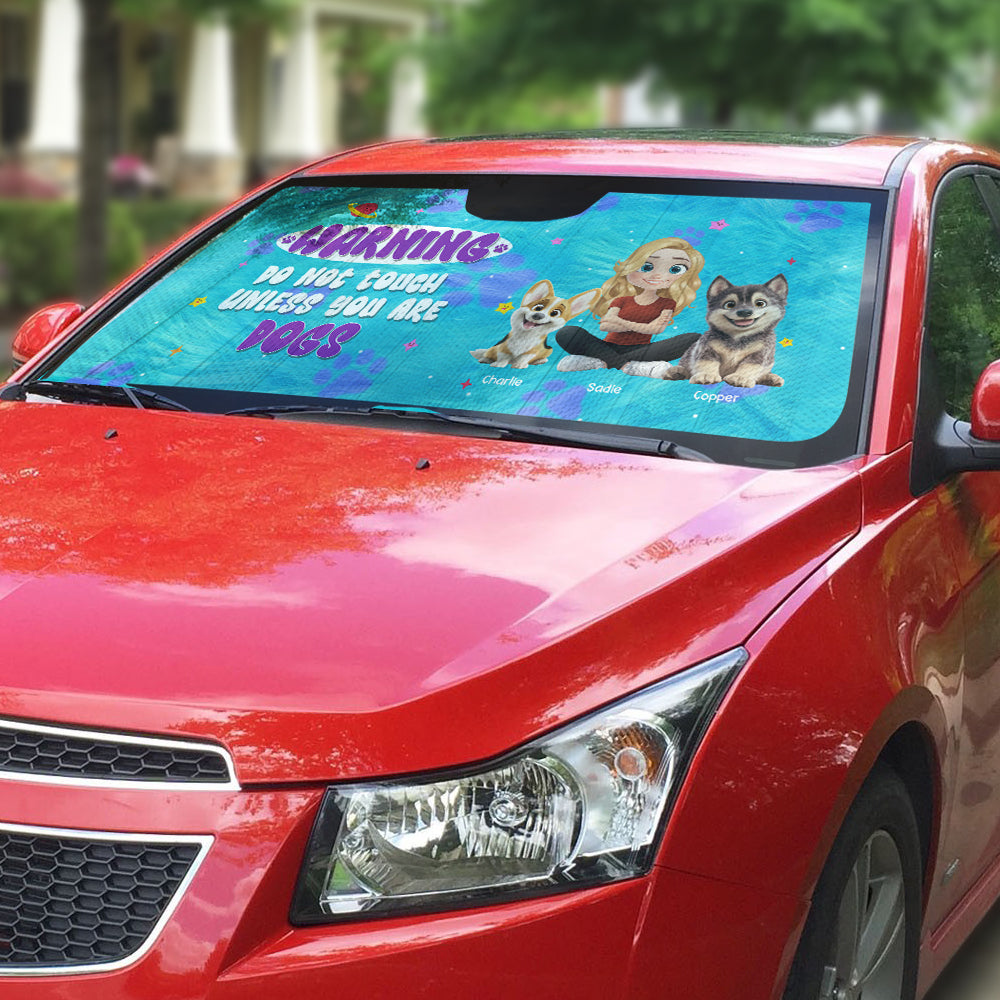 Custom Christmas Birthday Gifts Car Accessories for Dog Parents • Baby Dog Monster - Personalized Car Sunshade