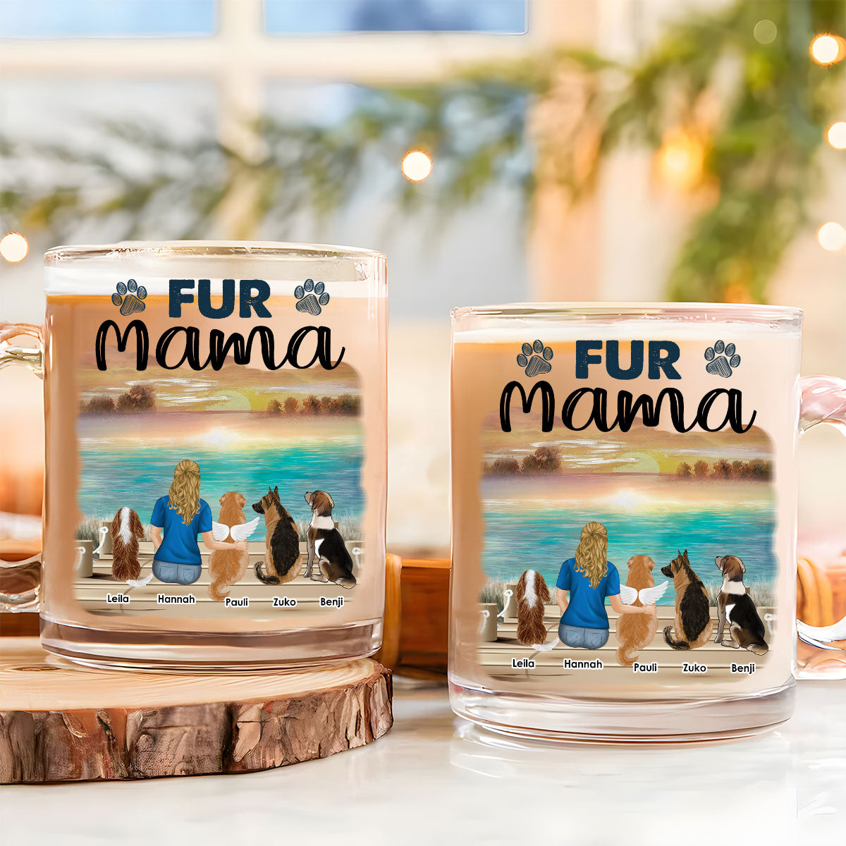 Custom Christmas Birthday Gifts For Dog Lovers • An Unbreakable Bond - Personalized Glass Mug