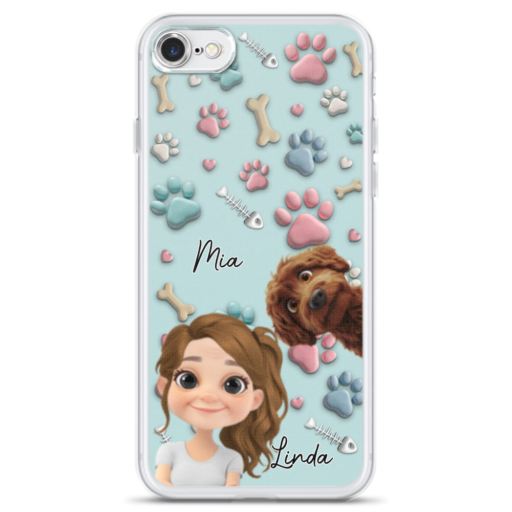 Pet And Human Cartoon - Personalized Phone Case