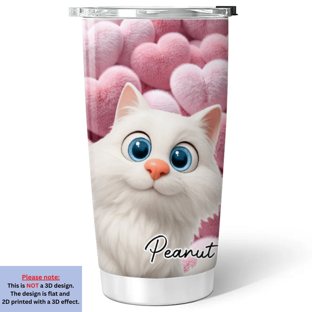 Custom Christmas Birthday Gifts For Cat Mom, Cat Lovers • Love My Cats - Personalized 3D Effect Tumbler