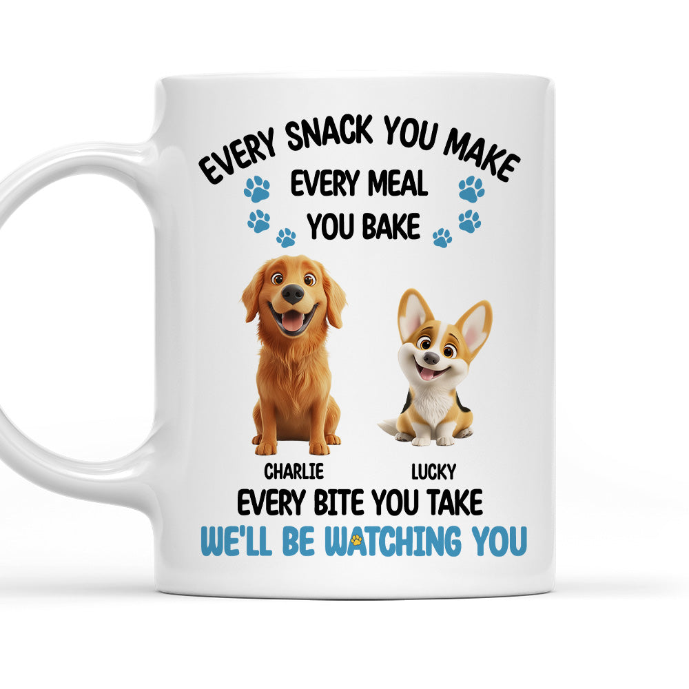Custom Christmas Birthday Gifts For Dog Mom, Dog Lovers • Always Watching You - Personalized Coffee Mug