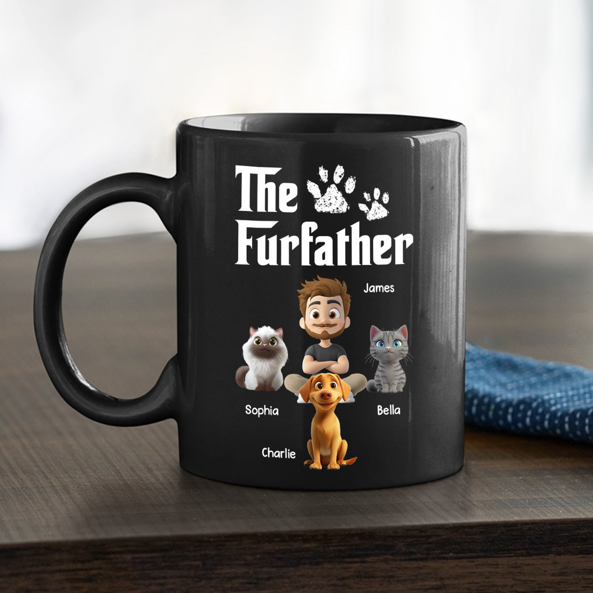 Custom Father's day Birthday Gifts For Cat Dad, Cat Lovers • Cool Pet Father - Personalized Coffee Mug