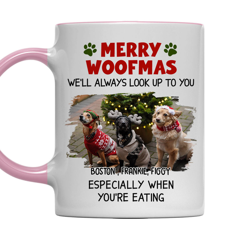 Custom Photo Christmas Birthday Gifts For Dog Lovers • Especially When You Are Eating Christmas Photo - Personalized Accent Mug